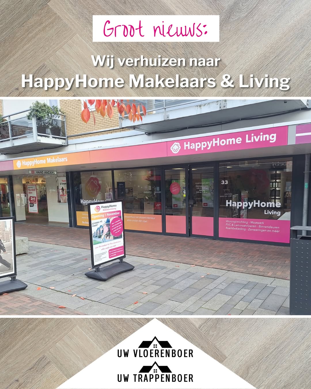 Groot nieuws- wij verhuizen naar HappyHome Makelaars & Living 🎉Wij hebben een mooie stap gezet.